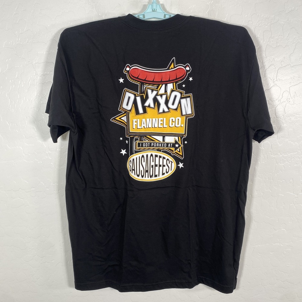 Dixxon Flannel Co Shirt Mens XL Black Sausagefest Event Graphic‎ Tee T-Shirt USA